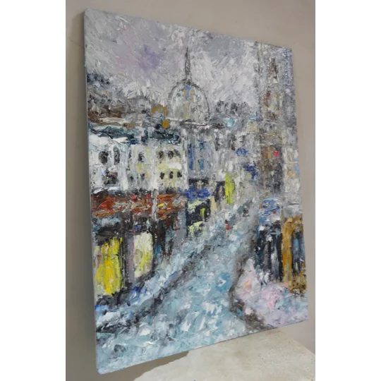 Original Hand-Painted Montmartre Paris Impasto Textured Oil Painting | 12"x16"