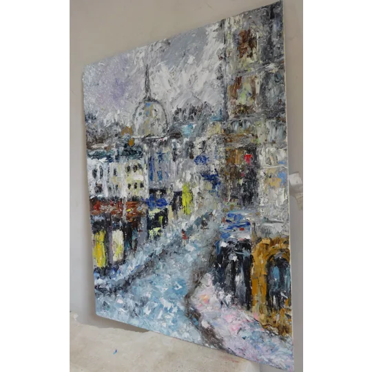 Original Hand-Painted Montmartre Paris Impasto Textured Oil Painting | 12"x16"