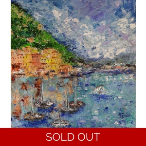 SOLD - Italy Portofino Impasto Oil Painting