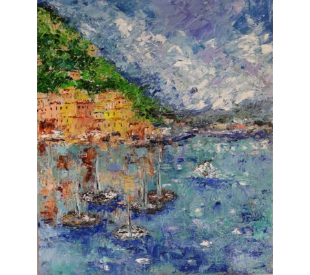 SOLD - Italy Portofino Impasto Oil Painting