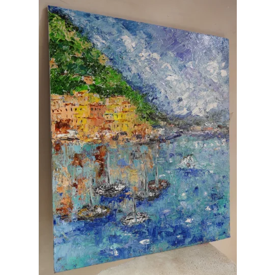 SOLD - Italy Portofino Impasto Oil Painting