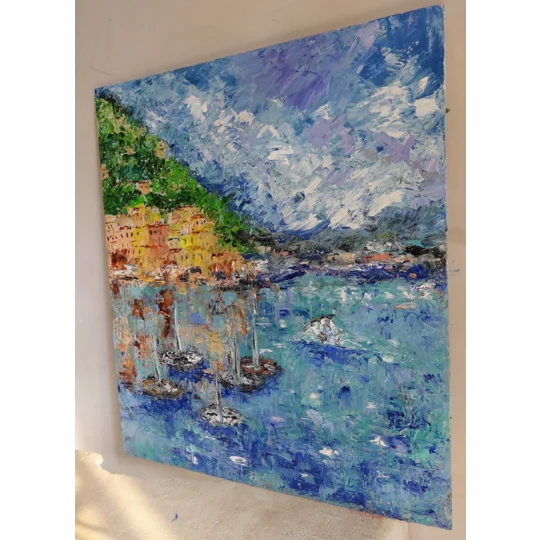 SOLD - Italy Portofino Impasto Oil Painting