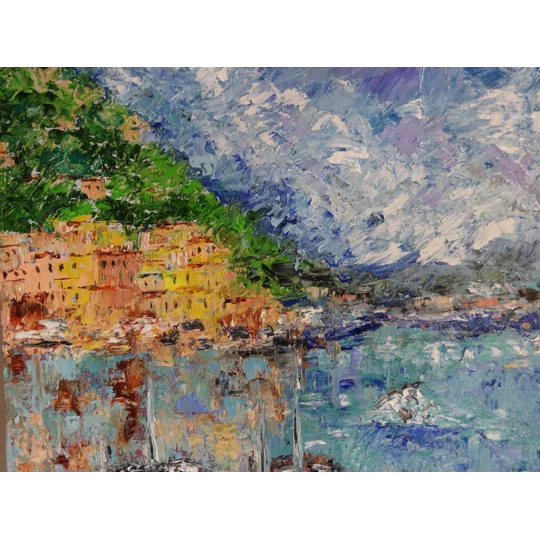 SOLD - Italy Portofino Impasto Oil Painting