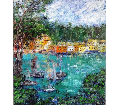 SOLD - Portofino Italy Impasto Oil Painting