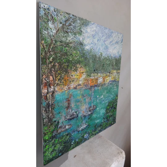 SOLD - Portofino Italy Impasto Oil Painting