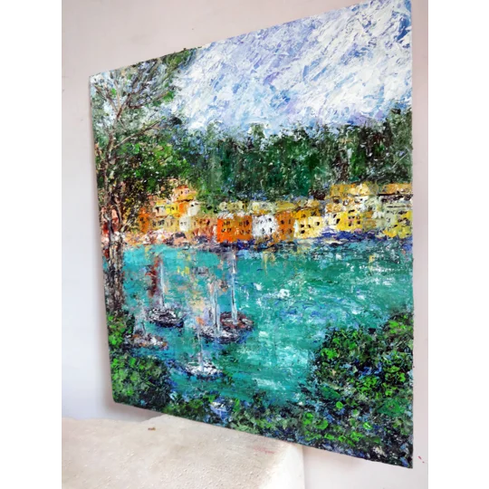 SOLD - Portofino Italy Impasto Oil Painting