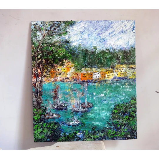 SOLD - Portofino Italy Impasto Oil Painting