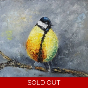 Great Tit Bird Oil Painting