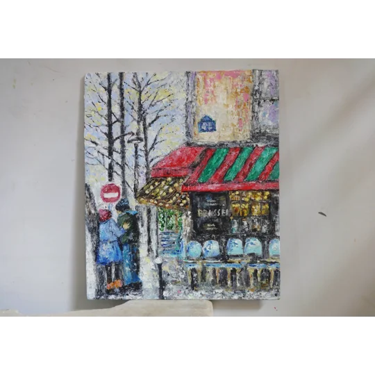 Paris Cafe Oil Painting