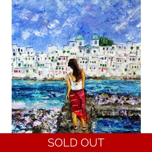 Woman at Paros Island Greece Oil Painting Woman at Paros Island Greece Oil Painting