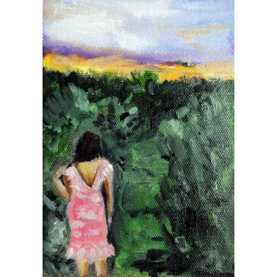 Female Figurative Mini Oil Paintings Set of 3