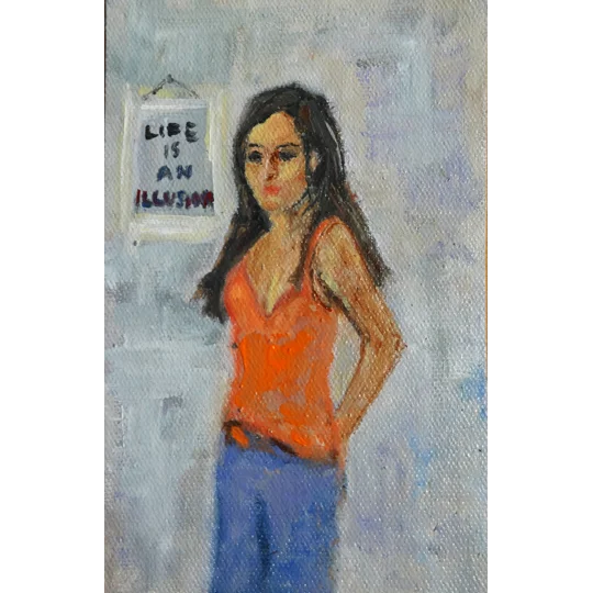 Female Figurative Mini Oil Paintings Set of 3