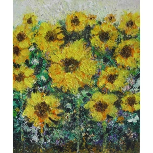 Sunflowers Impasto Oil painting