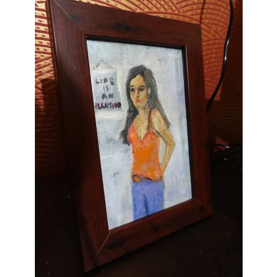 Female Figurative Mini Oil Paintings Set of 3