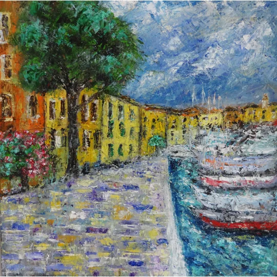 SOLD - Toscolano Maderno Lake Garda Oil Painting