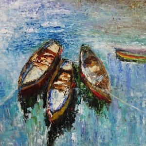 Sailing Boats Oil Painting