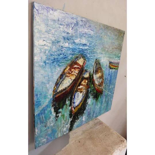 Sailing Boats Oil Painting