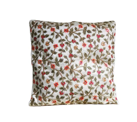 IGArt Embroidered Ethnic Design Silk Cushion Covers 16"X16" Set of 5