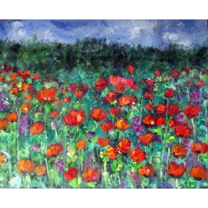 Poppy Field Oil Painting