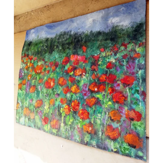 Poppy Field Oil Painting