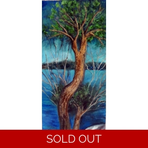 Sold - Tree by the Riverside Oil Painting