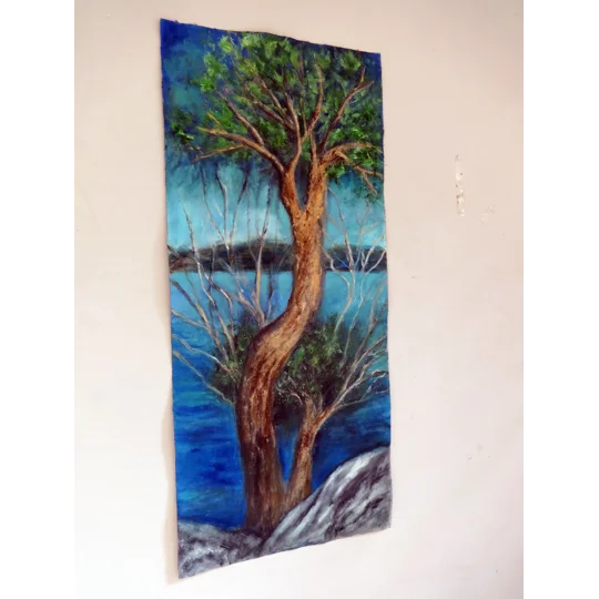 Sold - Tree by the Riverside Oil Painting