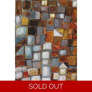 SOLD - Mosaic on the wall Mixed Media Abstract Painting