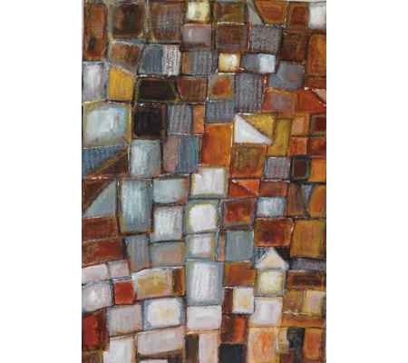 SOLD - Mosaic on the wall Mixed Media Abstract Painting