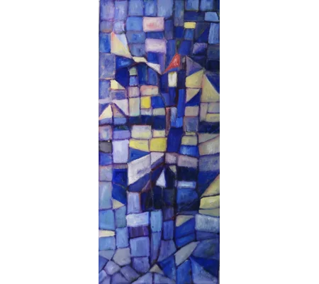 SOLD - Mosaic on the Wall Oil Painting