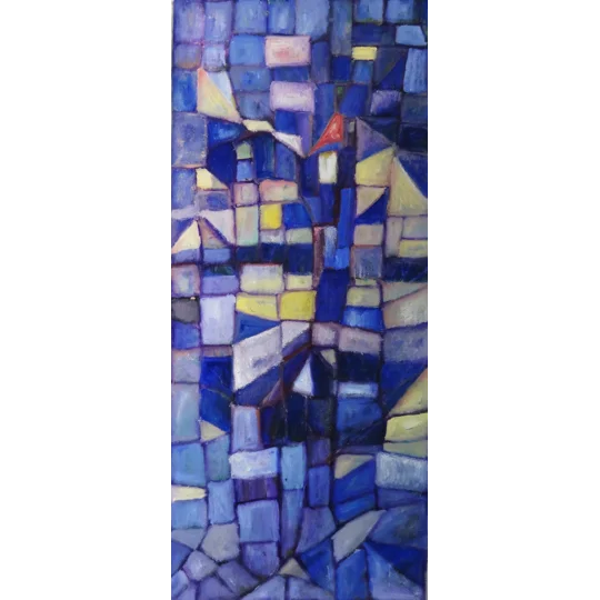 SOLD - Mosaic on the Wall Oil Painting