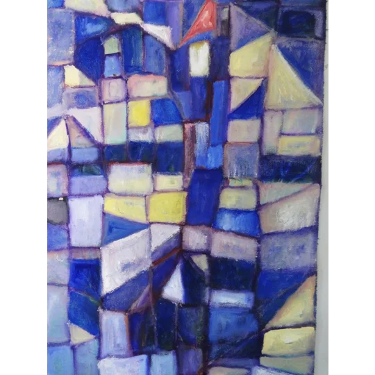 SOLD - Mosaic on the Wall Oil Painting