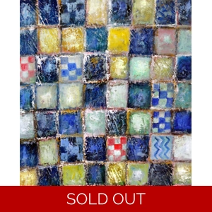 Sold - Colorful Mosaic on the Wall Oil Painting
