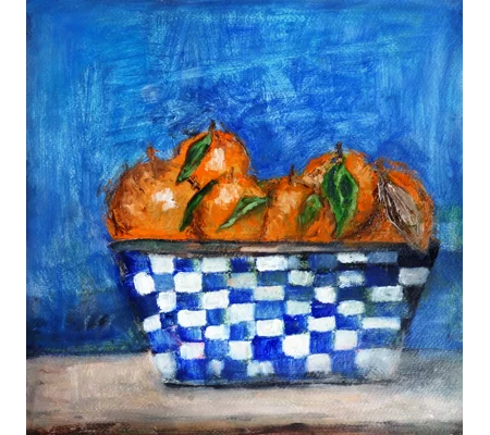 A bowl of Oranges Oil Painting