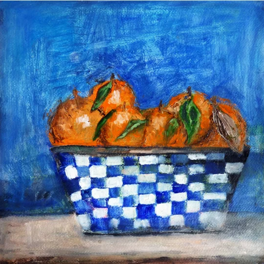 A bowl of Oranges Oil Painting