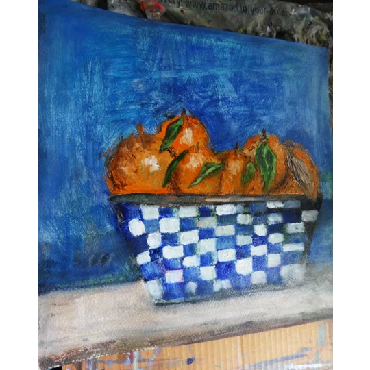 A bowl of Oranges Oil Painting