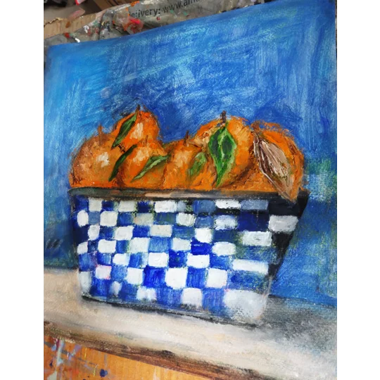 A bowl of Oranges Oil Painting