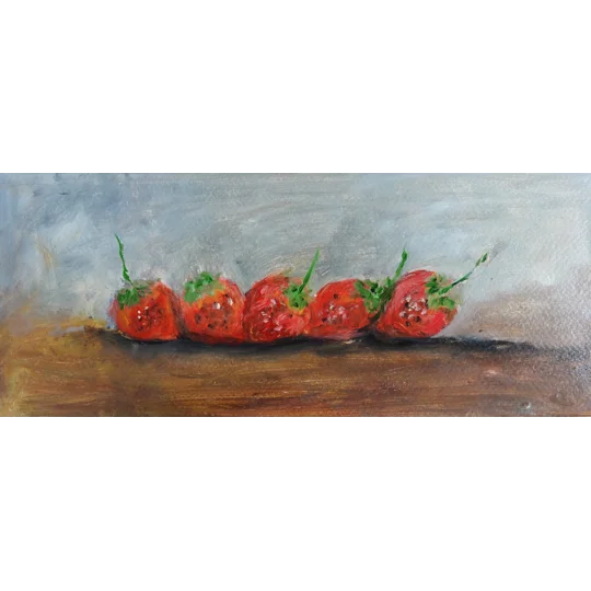 Strawberries Oil Paintings (Set of 2 paintings)