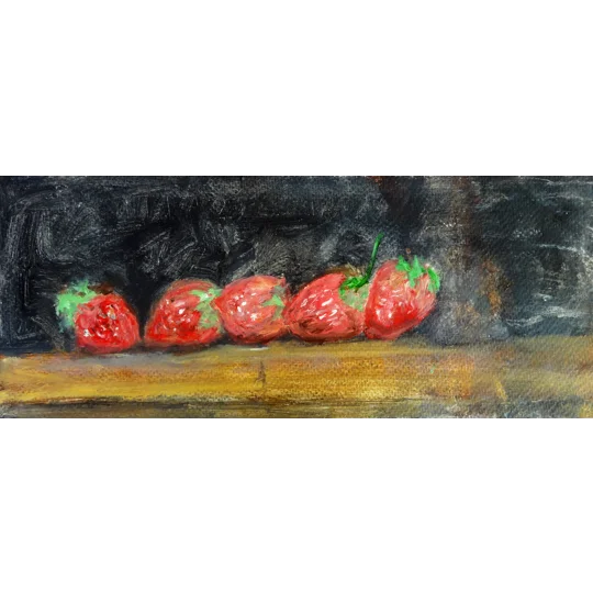 Strawberries Oil Paintings (Set of 2 paintings)
