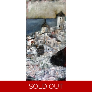 Santorini Abstract Oil Painting