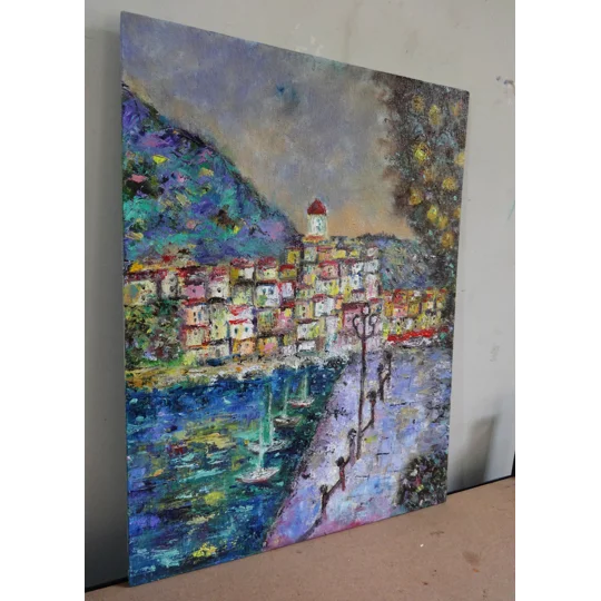 Amalfi Coast with Lemon Tree Oil Painting