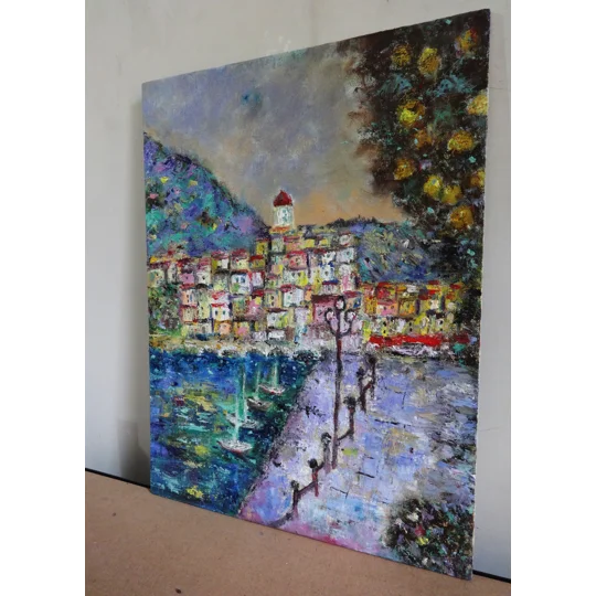 Amalfi Coast with Lemon Tree Oil Painting