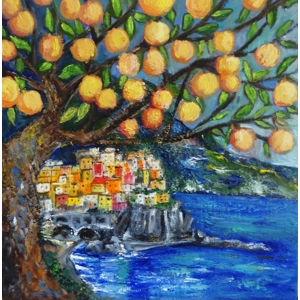 Lemon Tree at Amalfi Coast Oil Painting