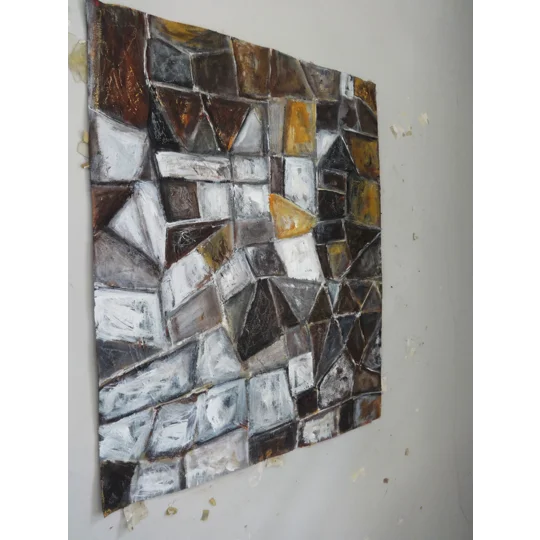 Mosaic in the Wall – Abstract Mixed Media Painting