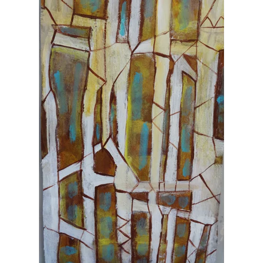 Imaginations Abstract Diptych Acrylic Paintings