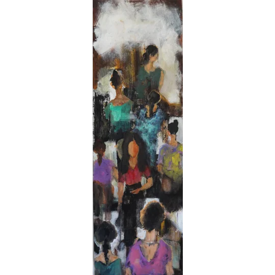 Females Semi Abstract Acrylic Diptych Painting