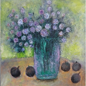 Bloom and Sapodilla Still Life Oil Painting