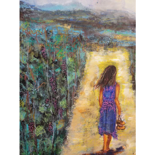 The Path Through Wild Vines Acrylic Painting