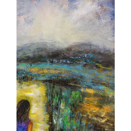 The Path Through Wild Vines Acrylic Painting