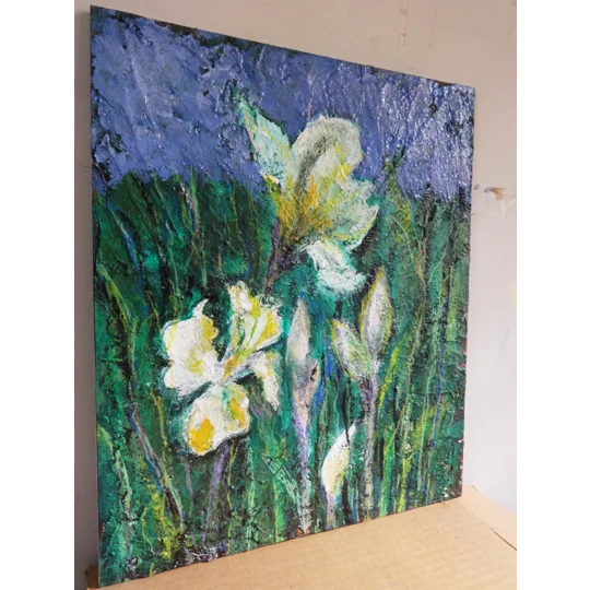 Canna Lilies: Wild Abundance | Mixed Media Floral Painting