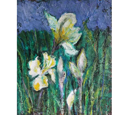 Canna Lilies: Wild Abundance | Mixed Media Floral Painting